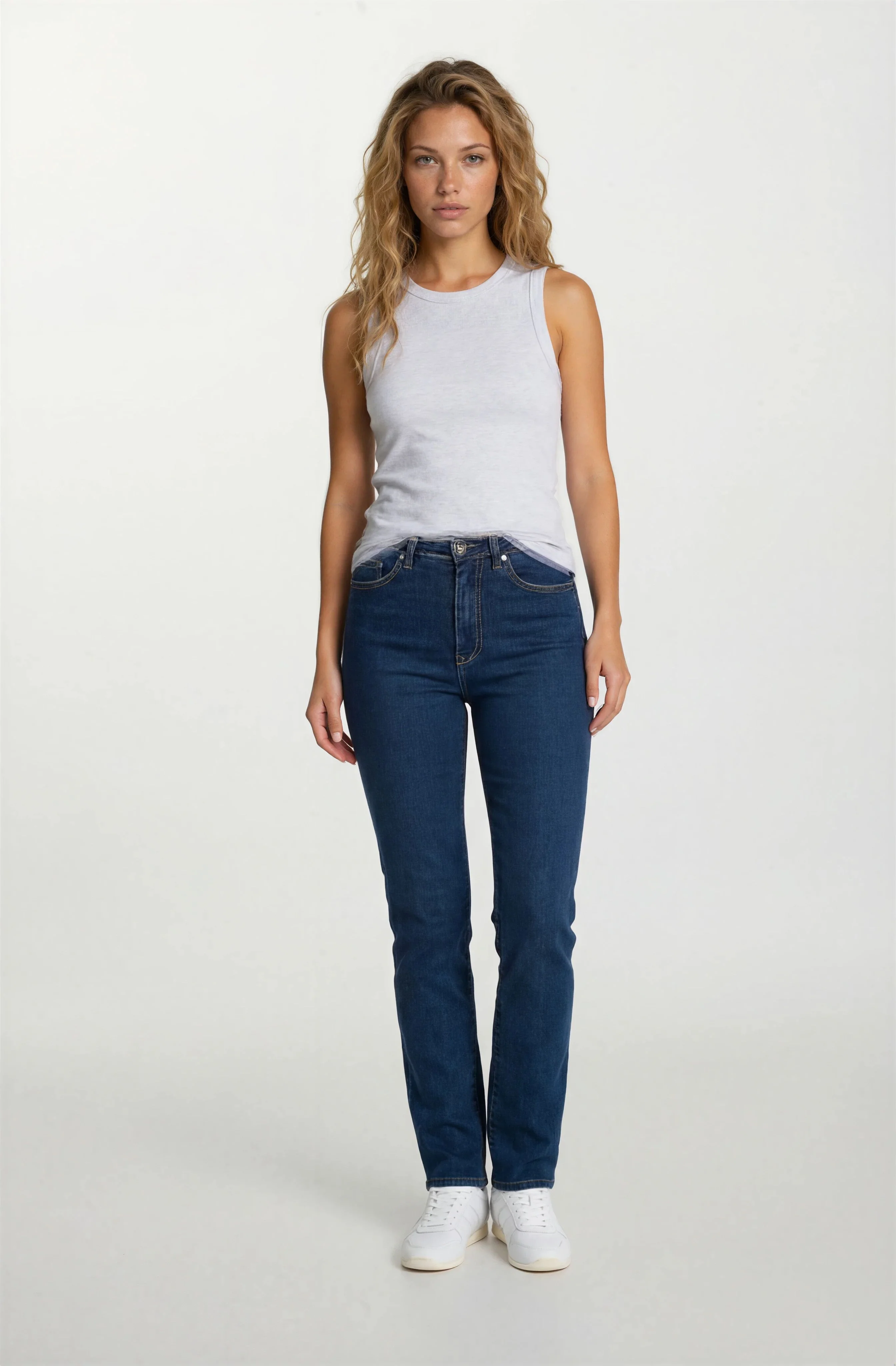 Jeans jambe droite | Taille haute
