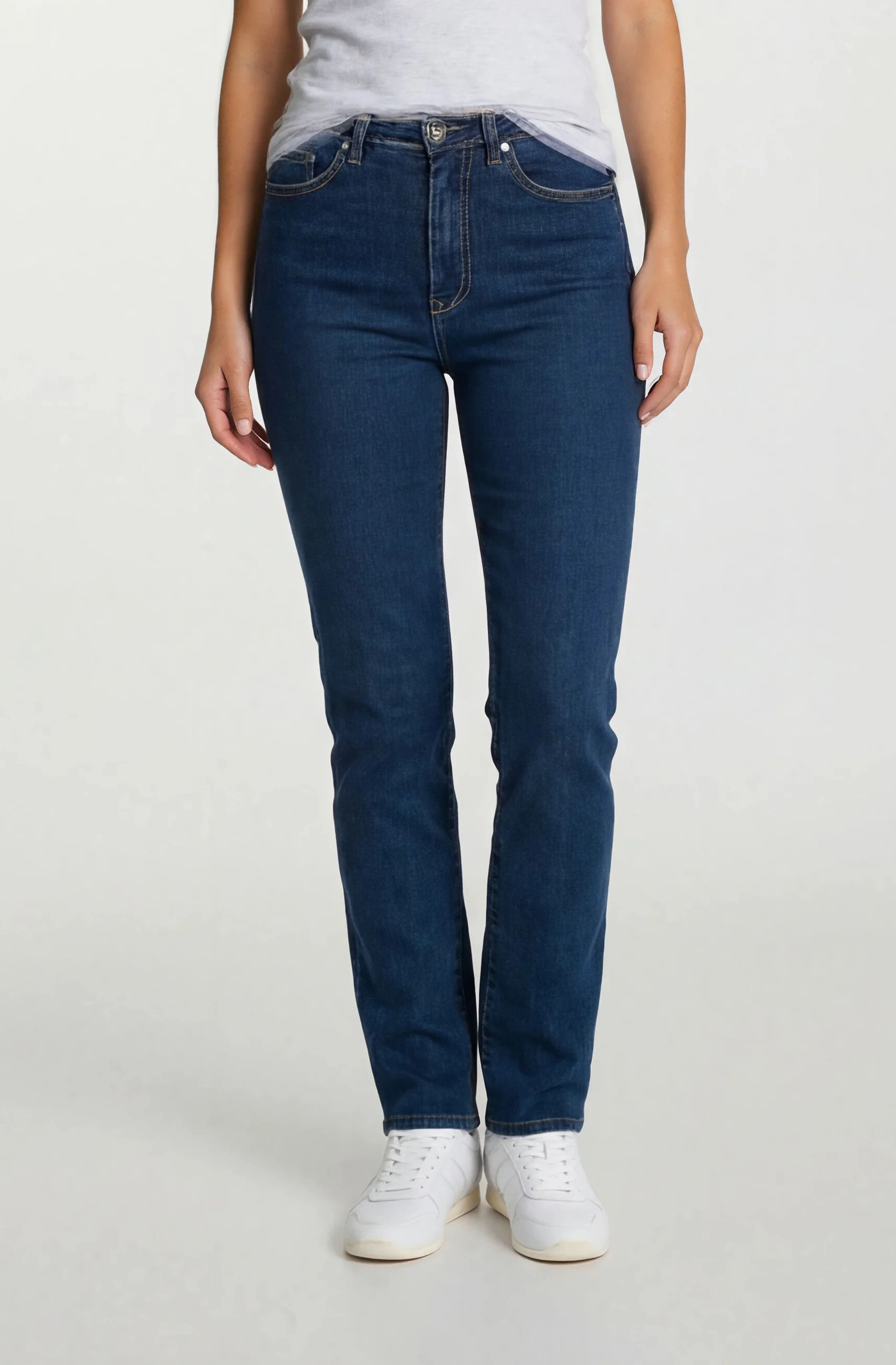 Jeans jambe droite | Taille haute - Image 2
