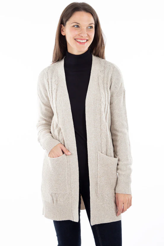 Cardigan ouvert câble torsadé | 3 couleurs - Image 3
