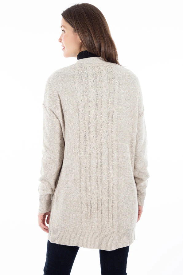 Cardigan ouvert câble torsadé | 3 couleurs - Image 4