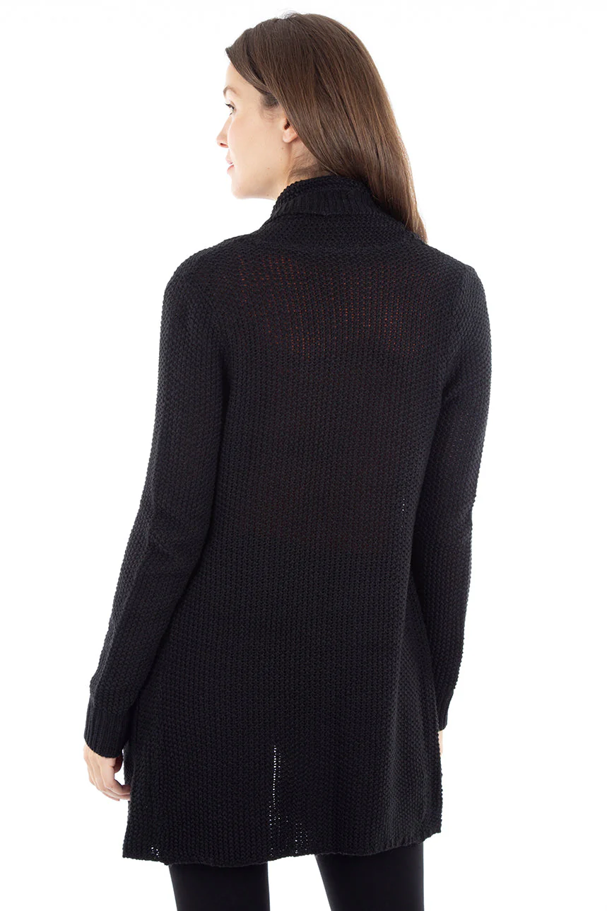 Cardigan uni mi-long | 4 couleurs - Image 2