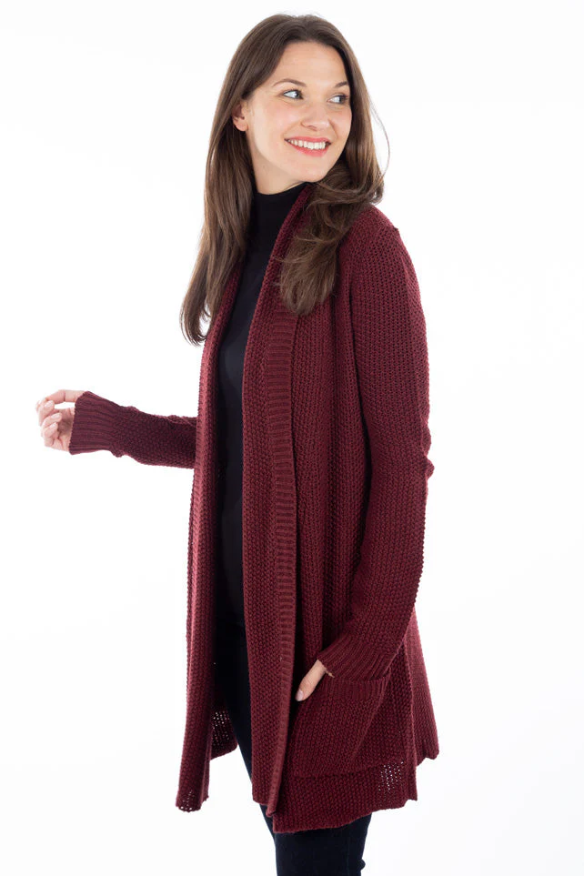 Cardigan uni mi-long | 4 couleurs - Image 5