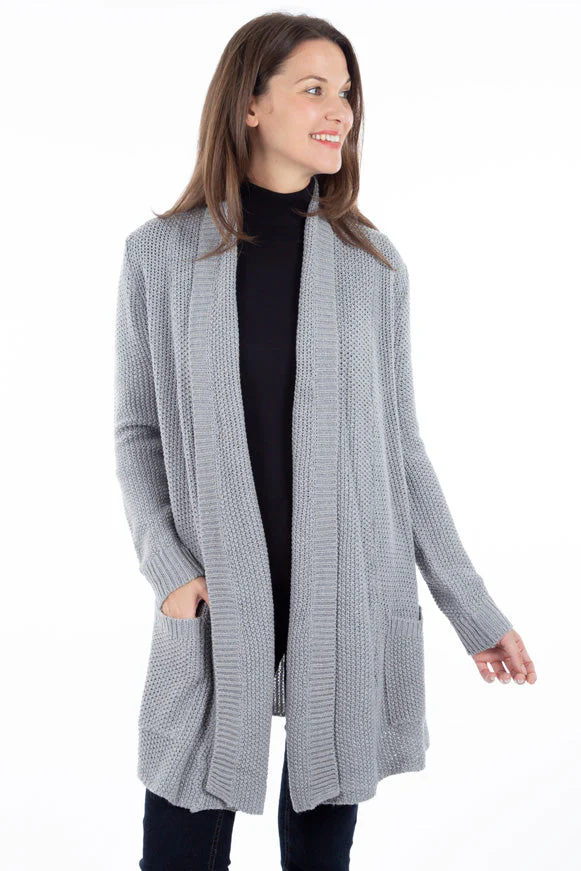 Cardigan uni mi-long | 4 couleurs - Image 7