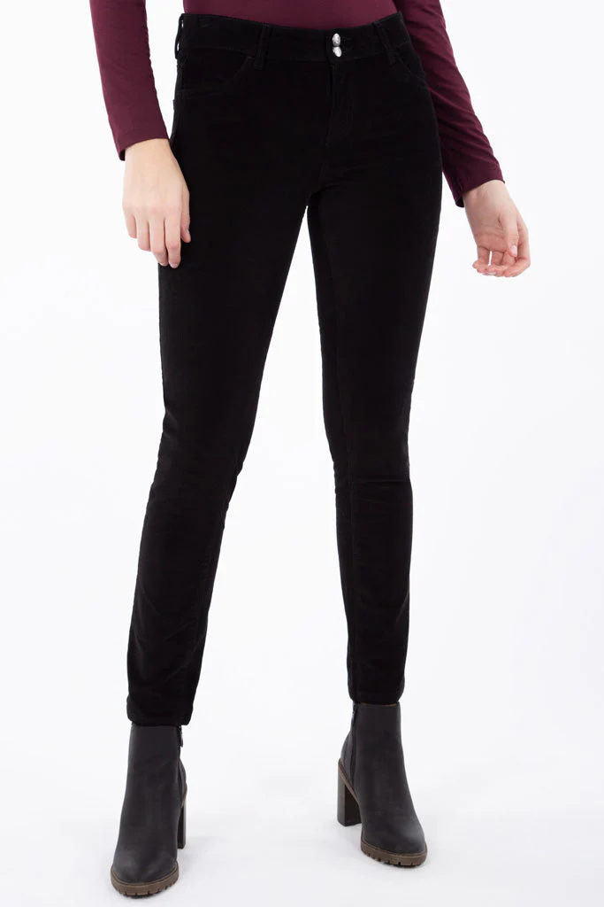 Pantalon 2 boutons en velours côtelé | 2 couleurs - Image 2