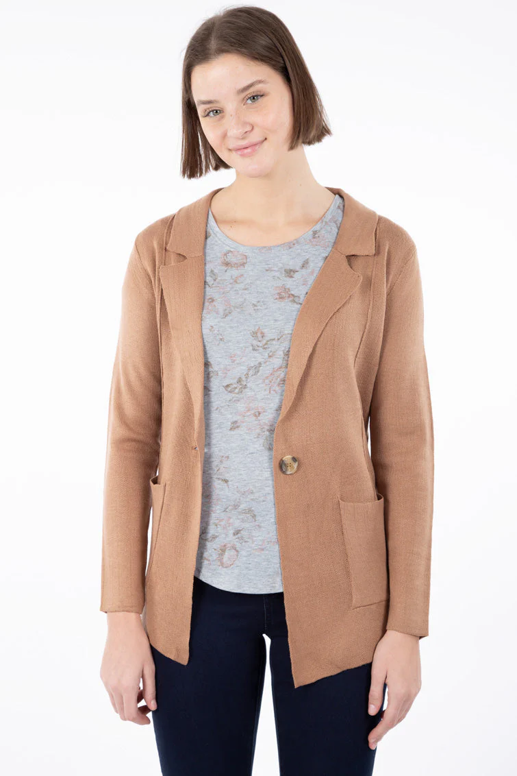 Blazer en tricot 1 bouton | 2 couleurs - Image 3