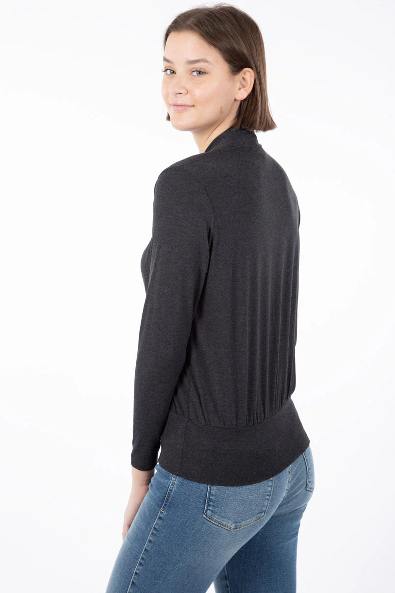 T-shirt croisé manches longues | 3 couleurs - Image 2