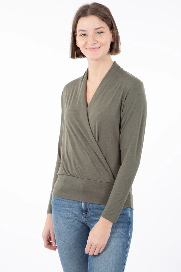 T-shirt croisé manches longues | 3 couleurs - Image 6