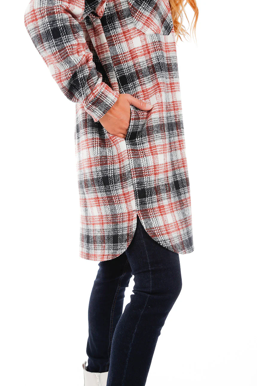 Manteau mi-long léger à carreaux | 2 couleurs - Image 5
