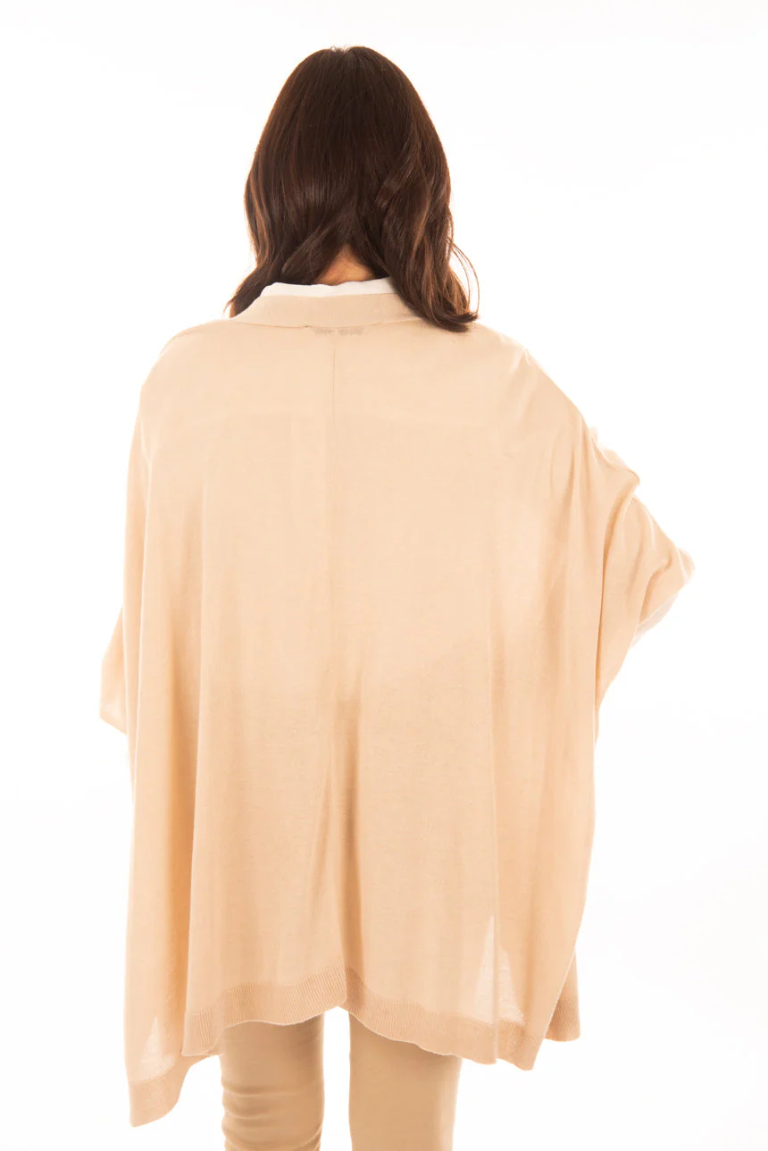 Cardigan ouvert effet poncho | 3 couleurs - Image 2