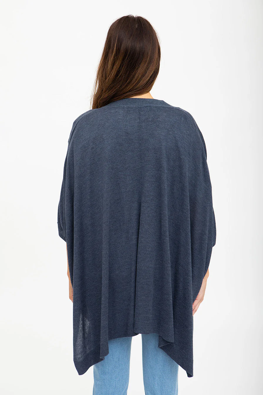 Cardigan ouvert effet poncho | 3 couleurs - Image 4