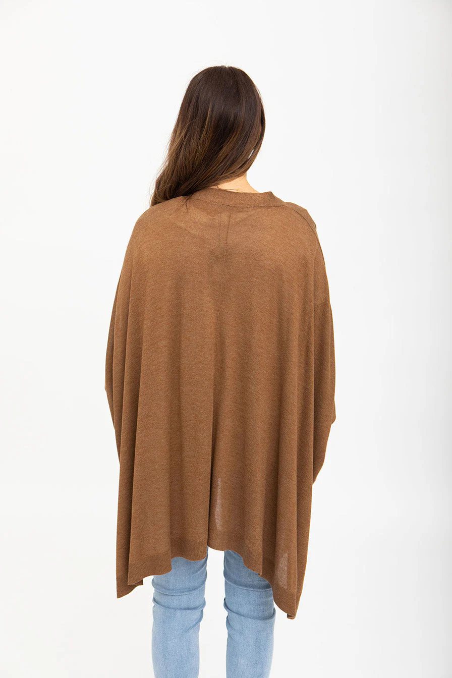 Cardigan ouvert effet poncho | 3 couleurs - Image 6