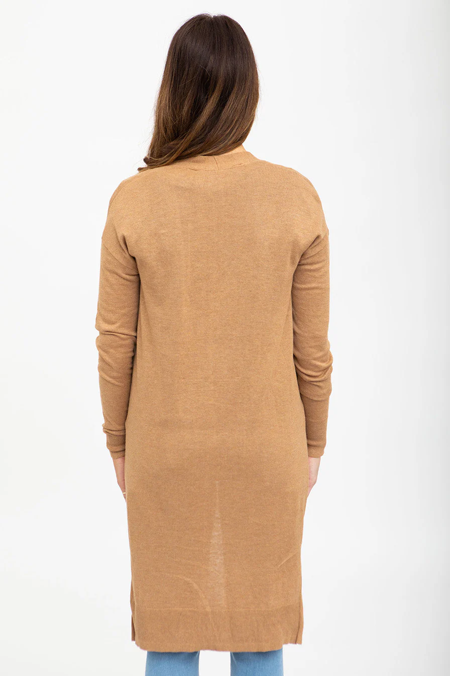 Cardigan long forme ouverte | 3 couleurs - Image 2