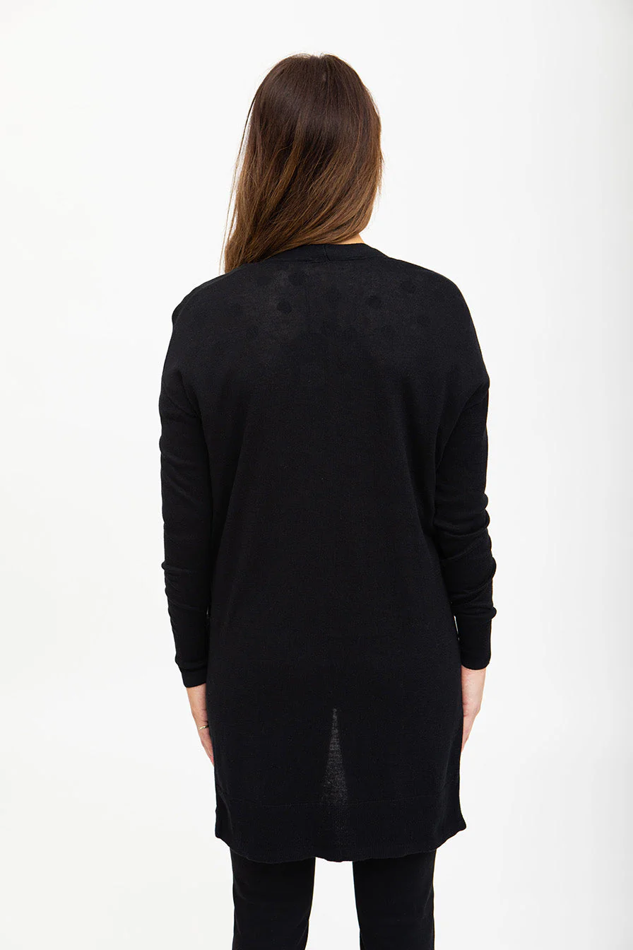 Cardigan long forme ouverte | 3 couleurs - Image 4