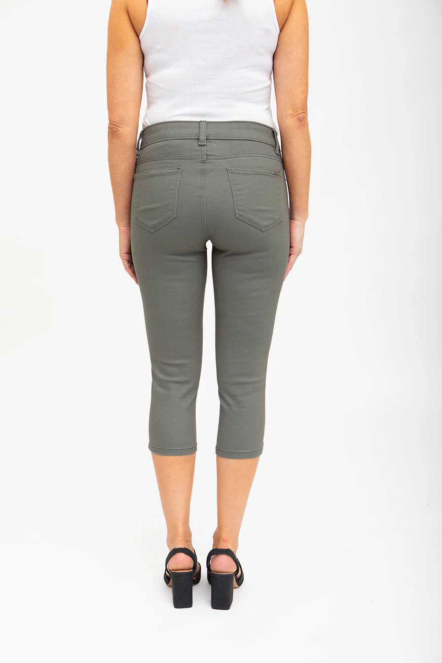 Capri en jean coloré taille régulière | 6 couleurs - Image 3