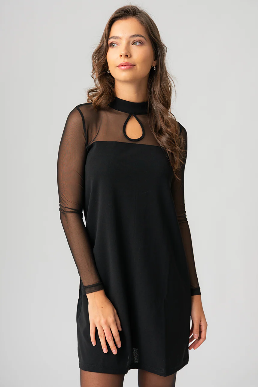 La robe à découpe avec mesh