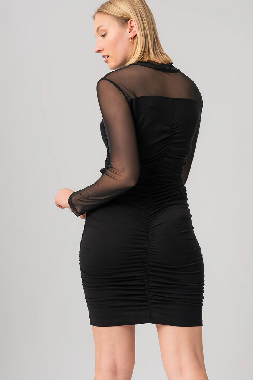 La robe épaules et manches diaphanes - Image 3