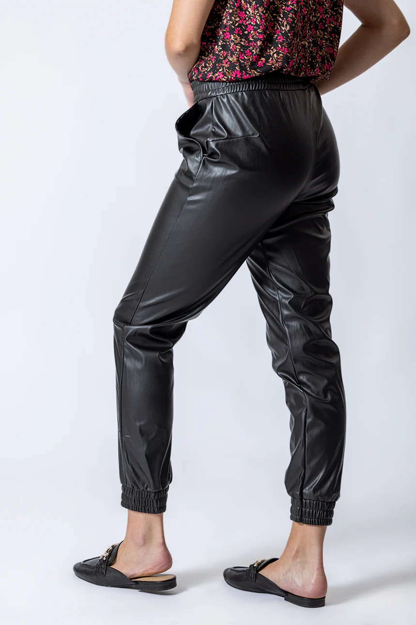 Le pantalon jogger en simili cuir - Image 3