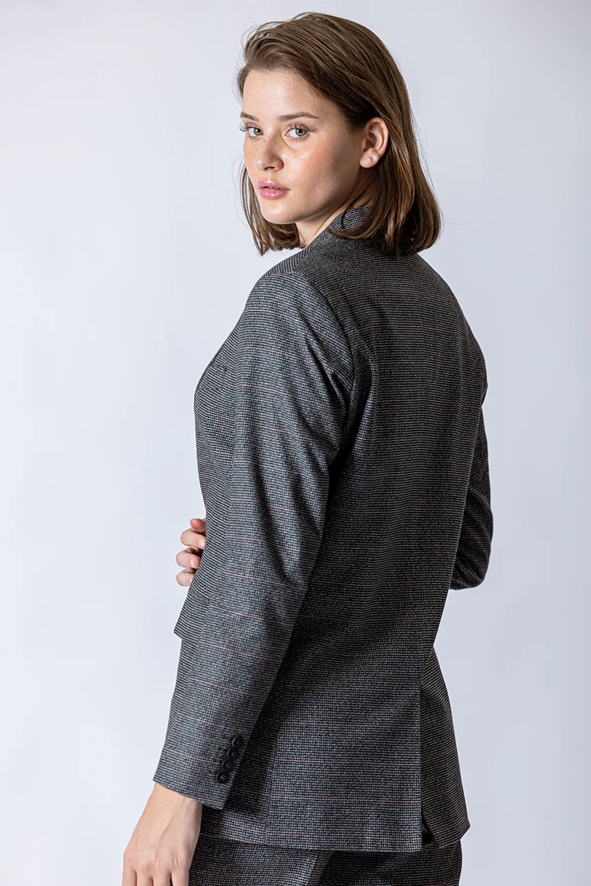 Le blazer à carreaux avec épaulettes - Image 3