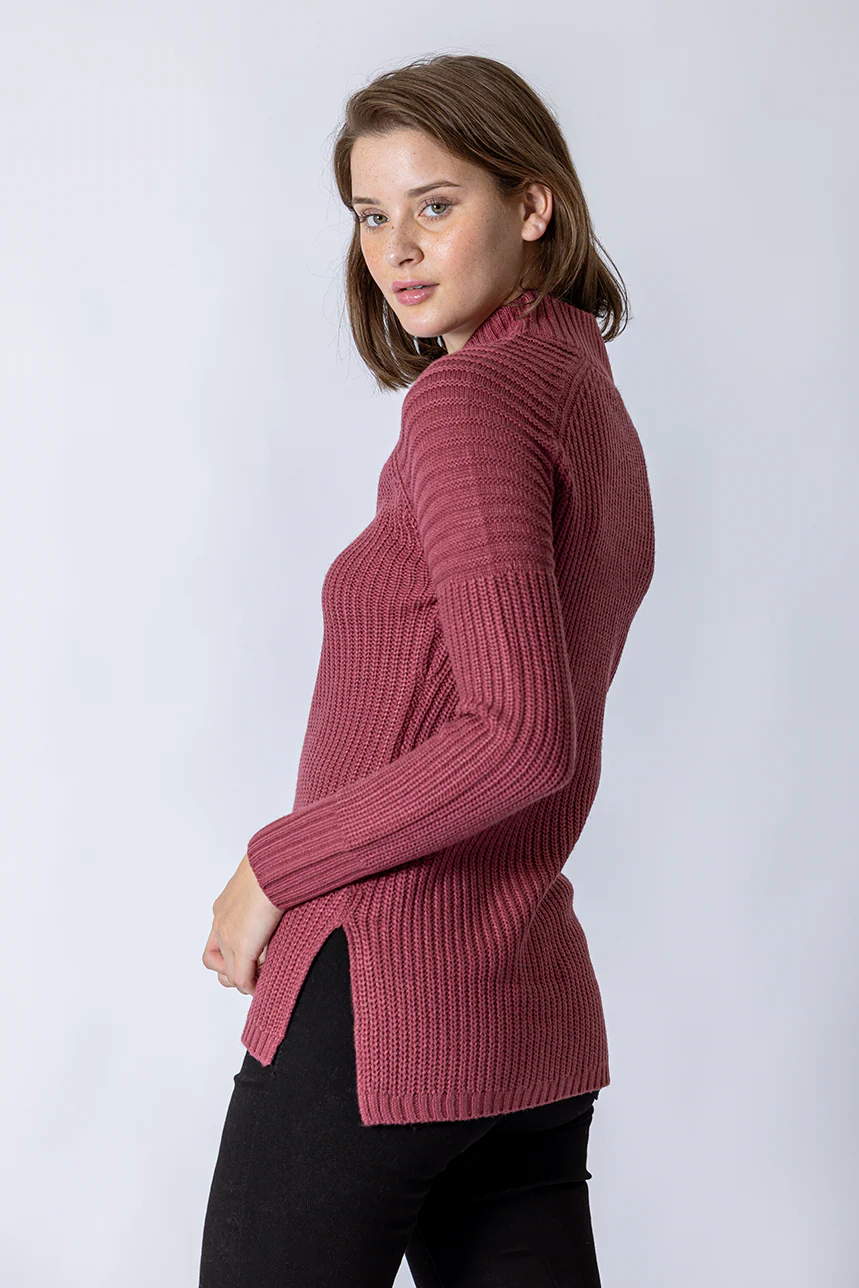 Le chandail long en tricot rose - Image 2