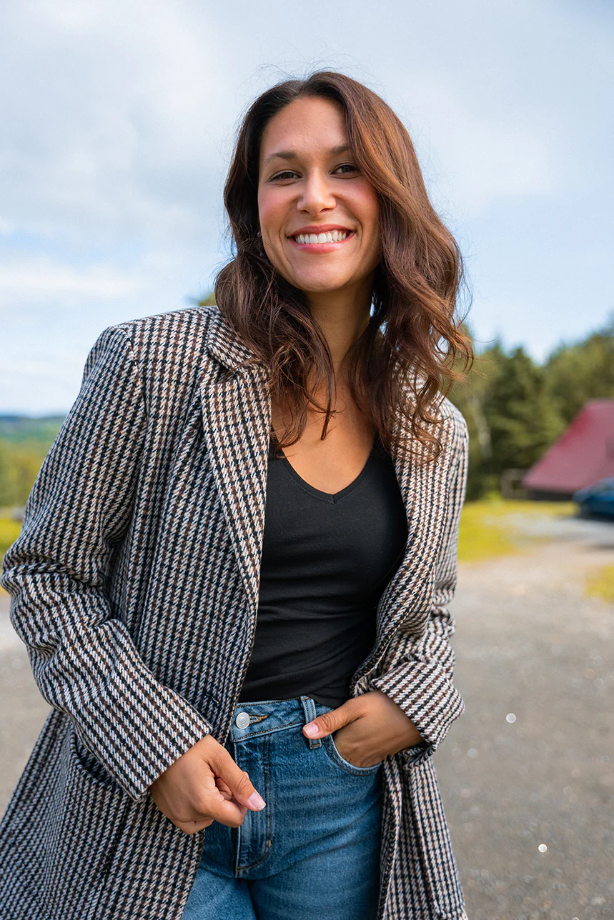 Le manteau long en lainage à carreaux - Image 2
