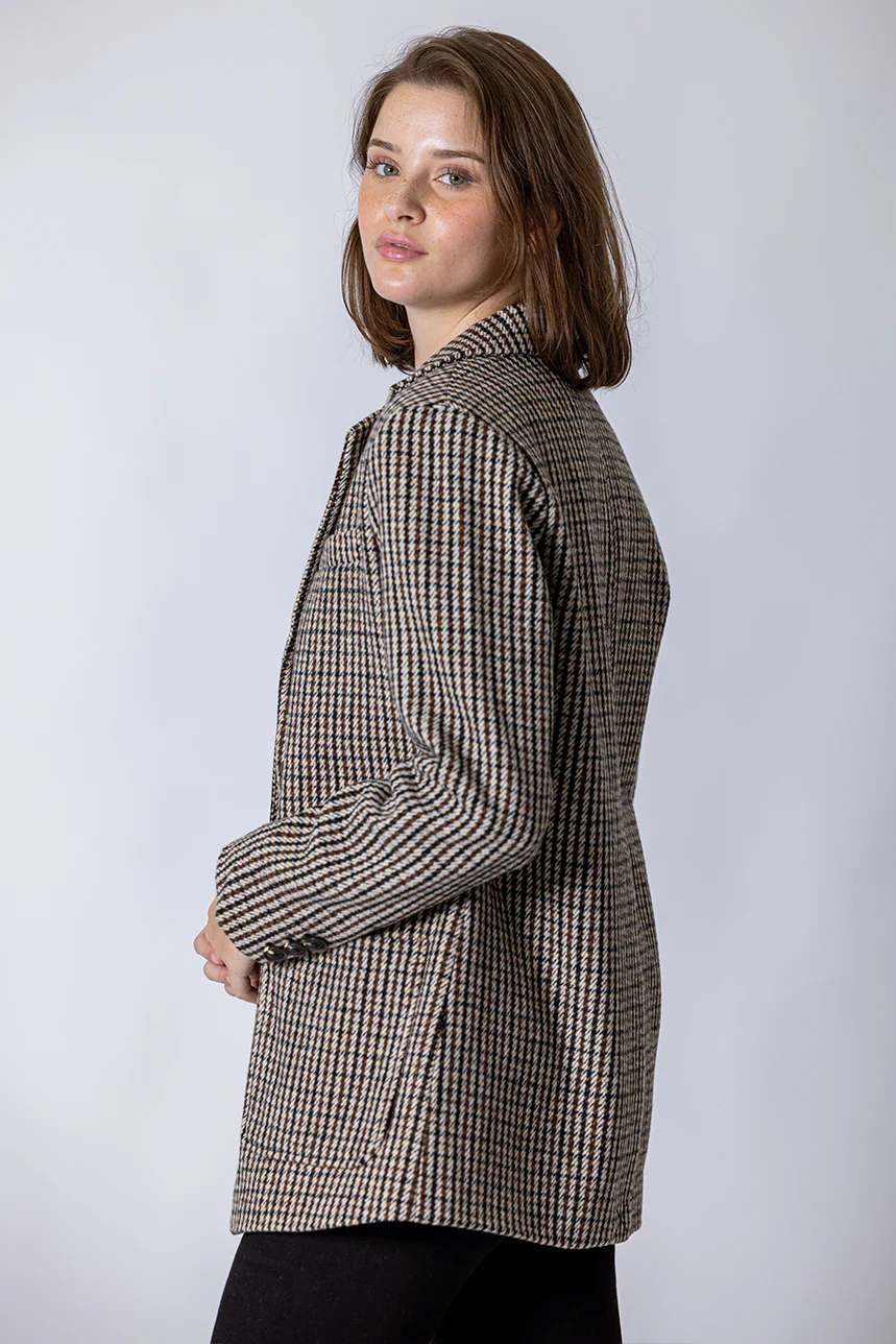 Le manteau long en lainage à carreaux - Image 4