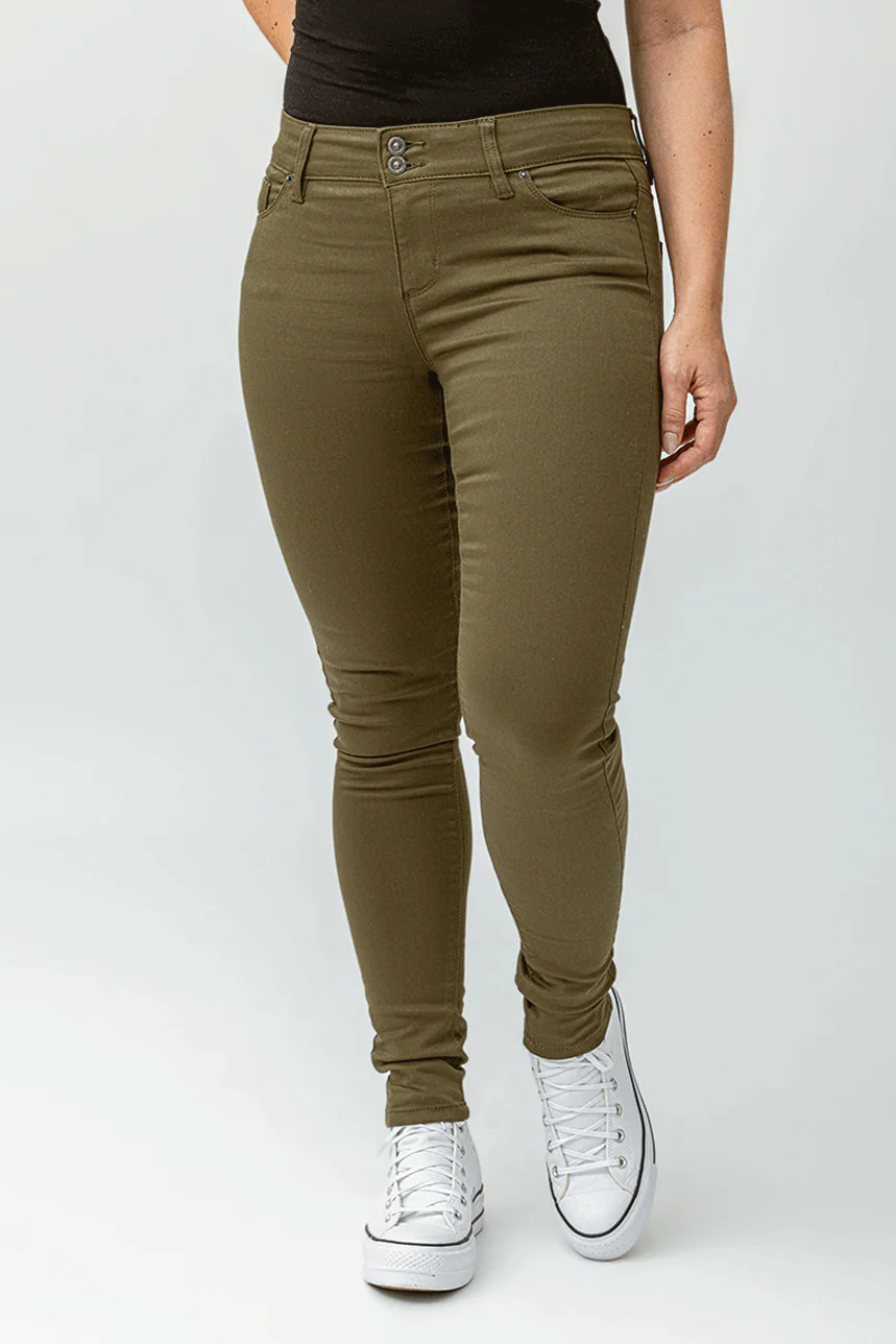 Le jeans étroit sculptant de couleur 2 boutons - Image 7