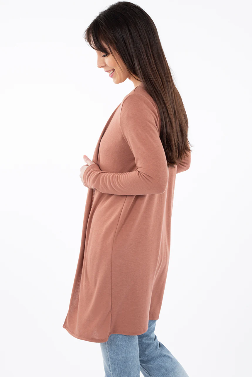 Cardigan uni long | 3 couleurs - Image 2