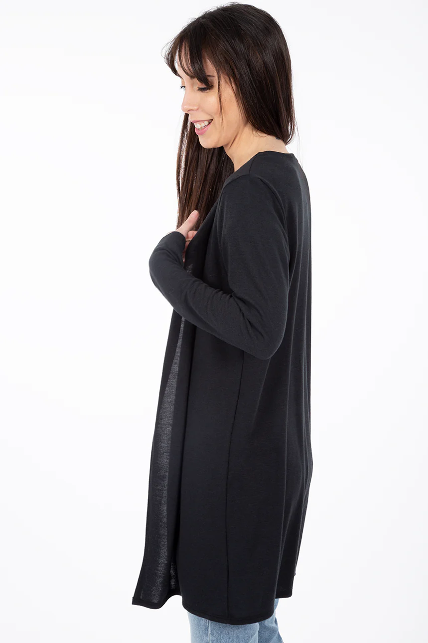 Cardigan uni long | 3 couleurs - Image 6