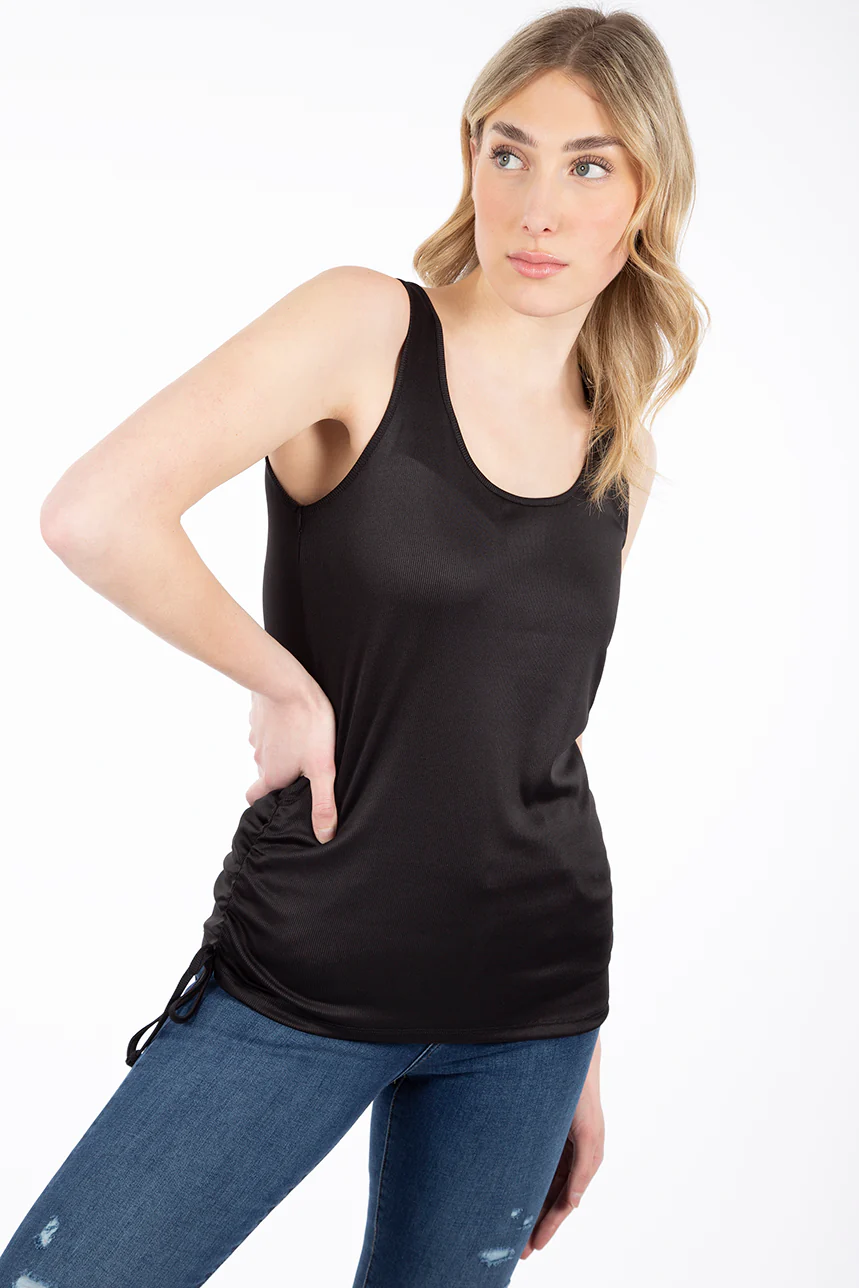 Camisole côtés froncés | Fabriquée au Québec | 3 couleurs