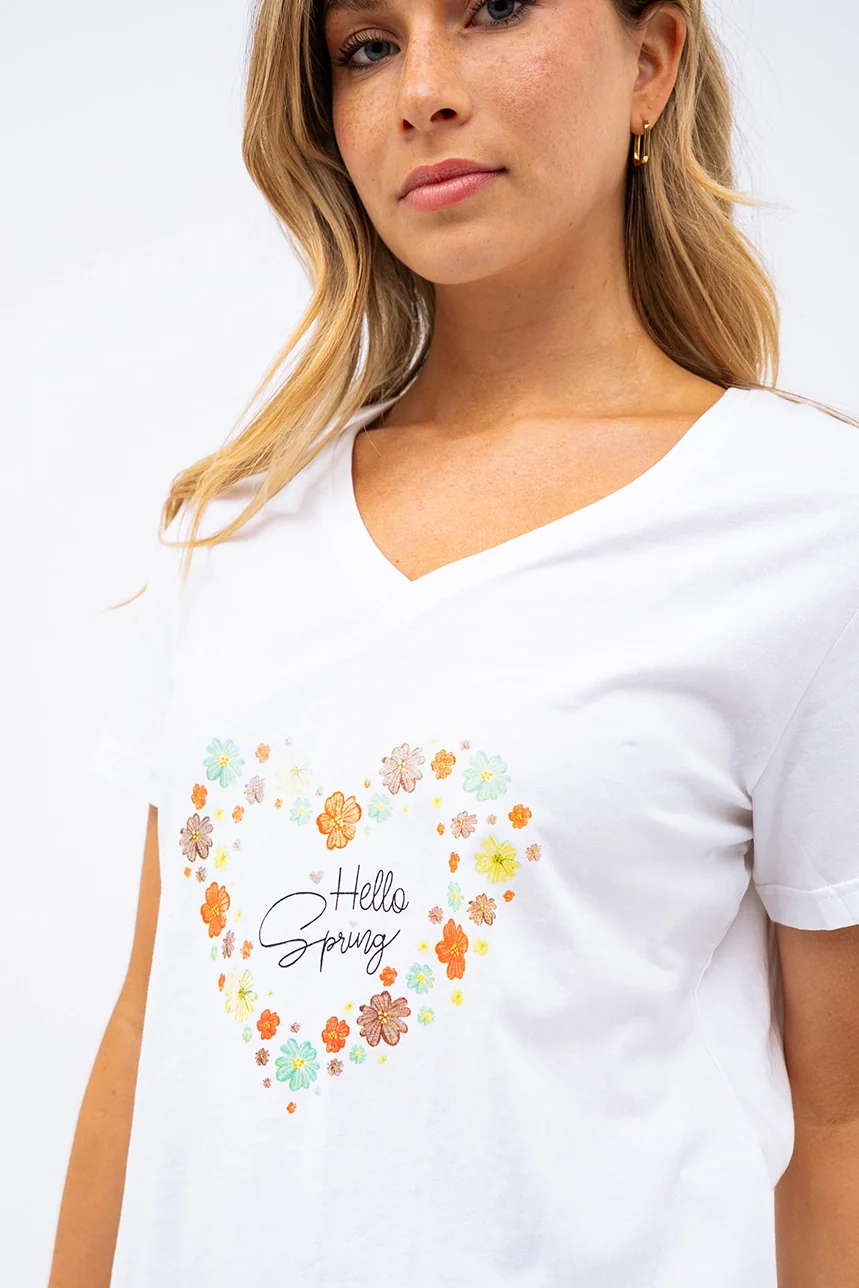 Le t-shirt imprimé « Hello Spring » - Image 2