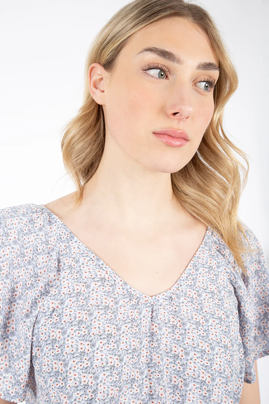 Blouse paysanne fleurie | 2 couleurs - Image 2