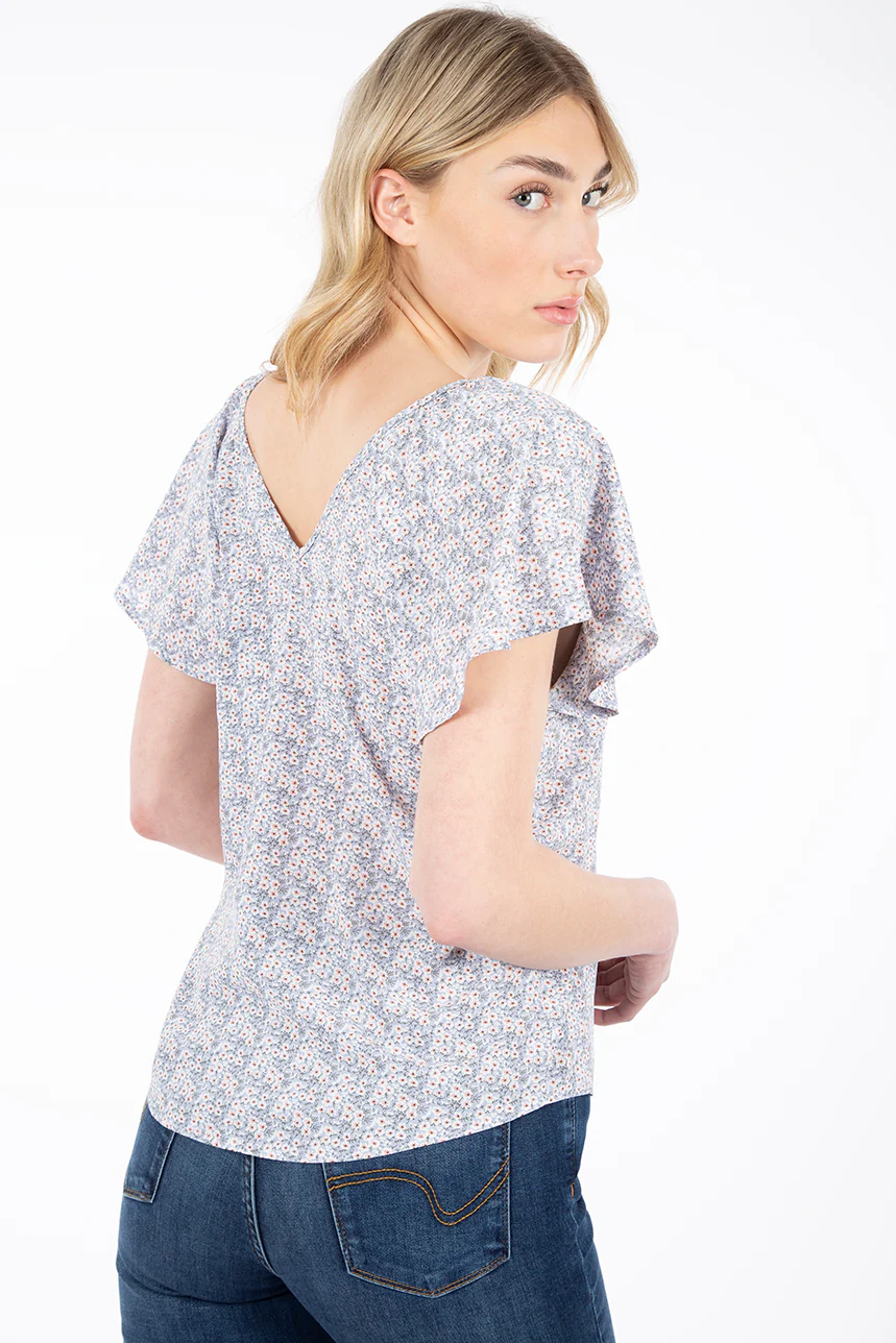 Blouse paysanne fleurie | 2 couleurs - Image 3