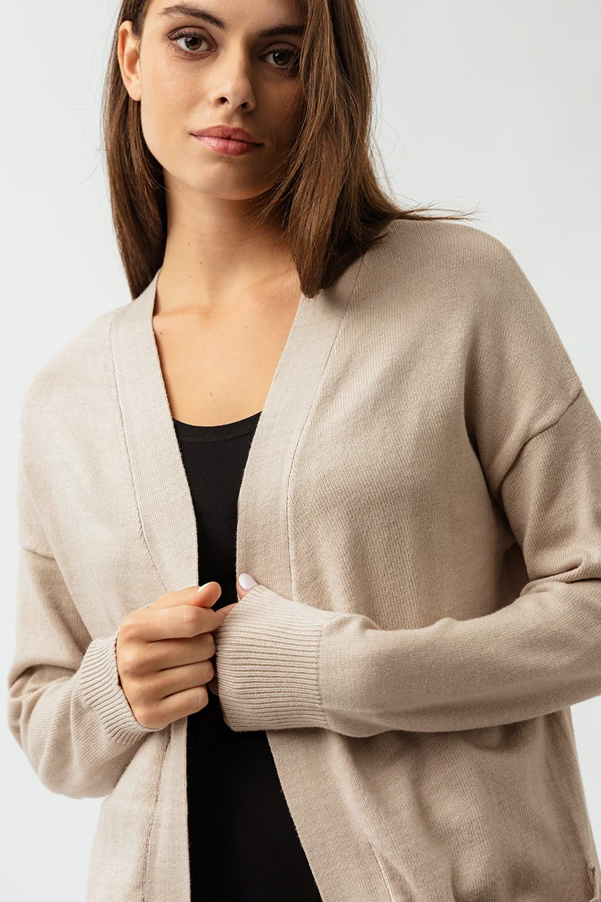 Le cardigan uni mi-long - Image 4