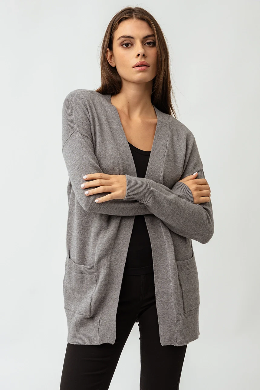 Le cardigan uni mi-long - Image 5