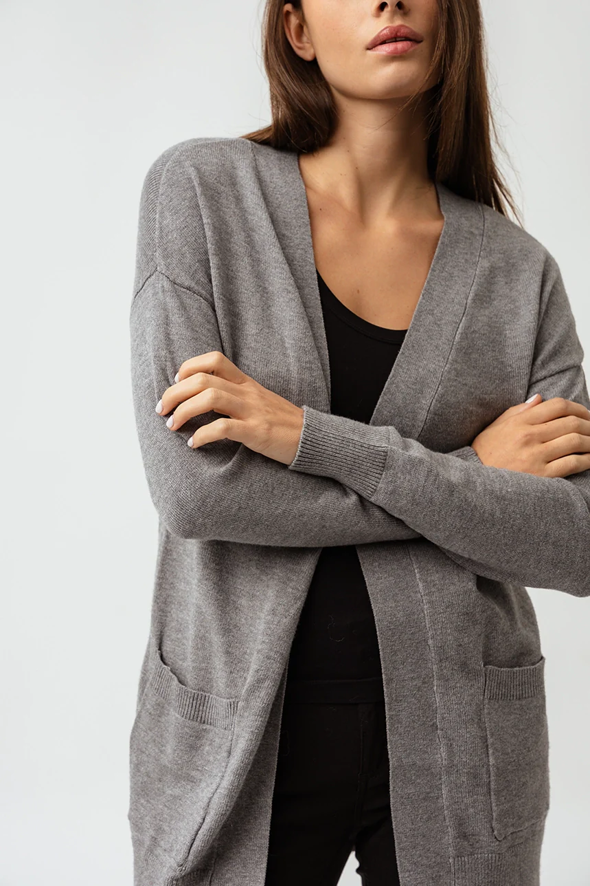 Le cardigan uni mi-long - Image 6