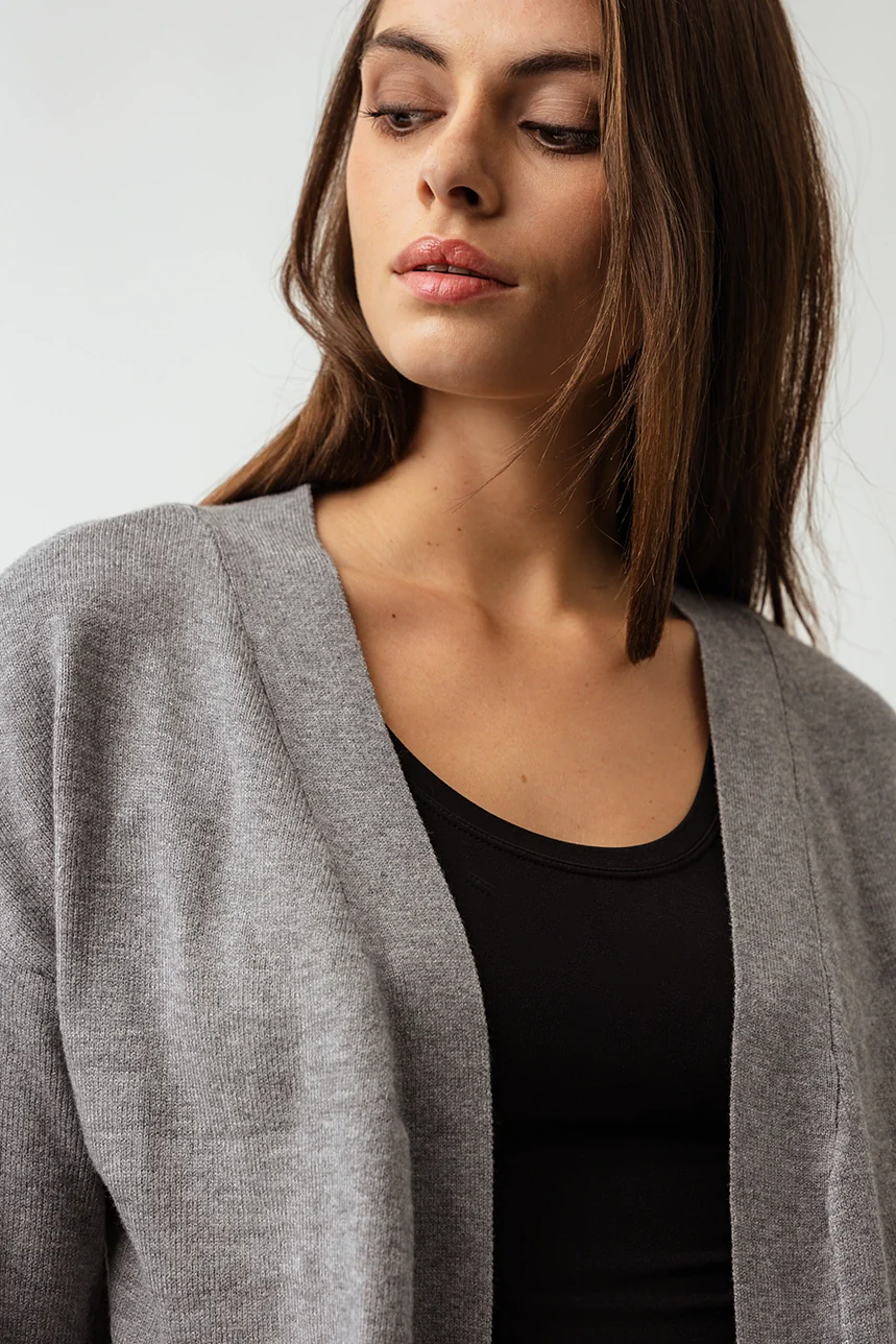 Le cardigan uni mi-long - Image 7