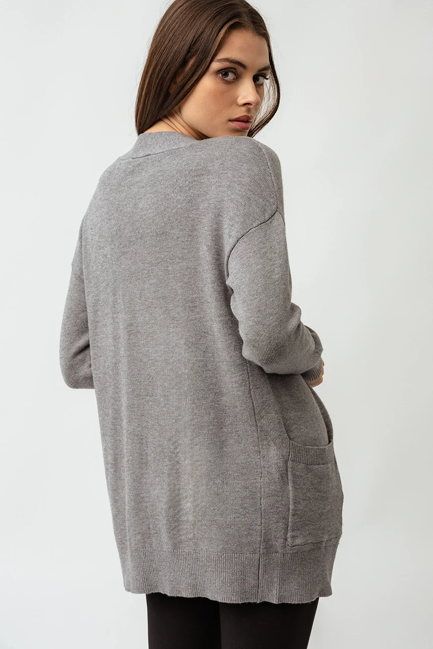 Le cardigan uni mi-long - Image 8