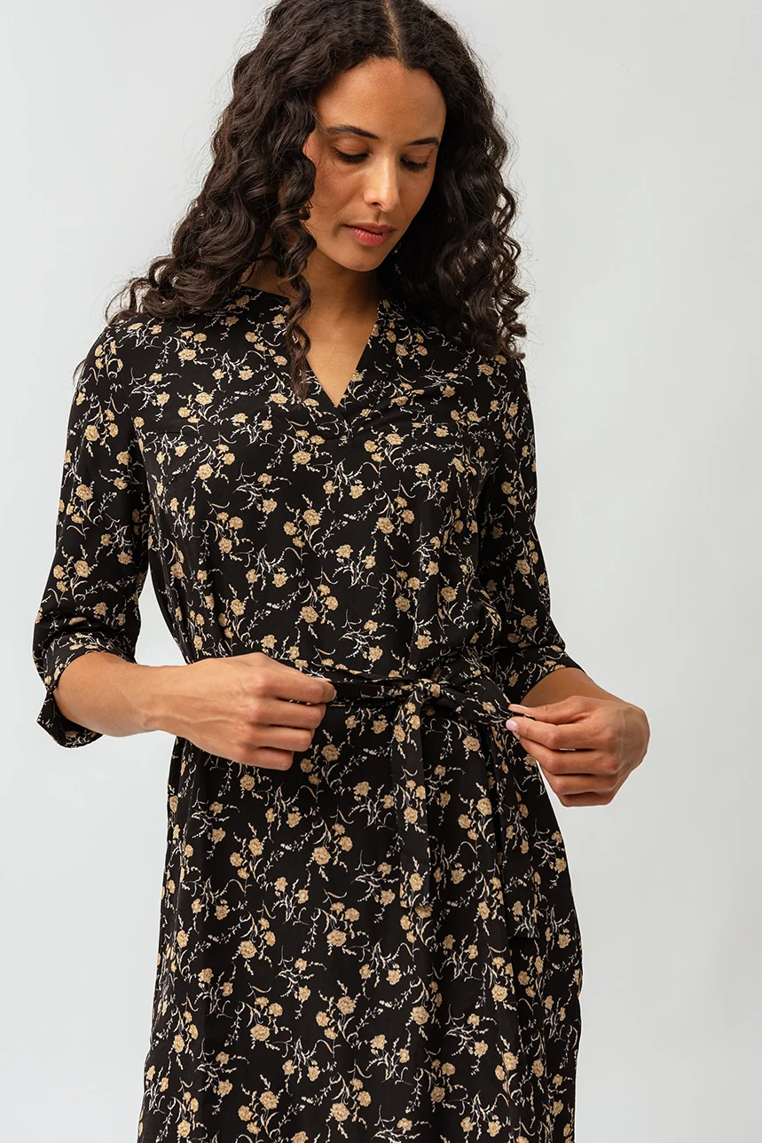 La robe manches ¾ fleurie - Image 2