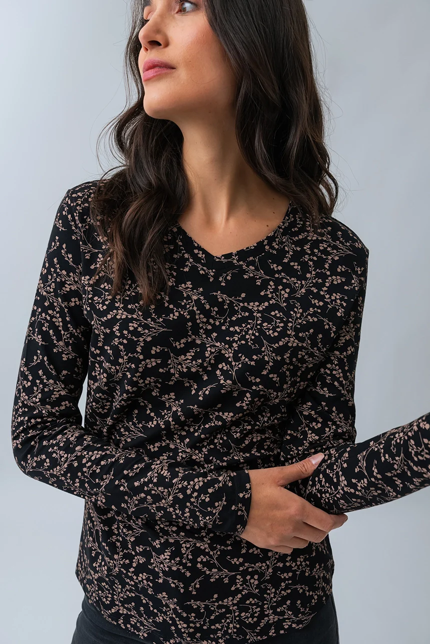 Le t-shirt imprimé manches longues