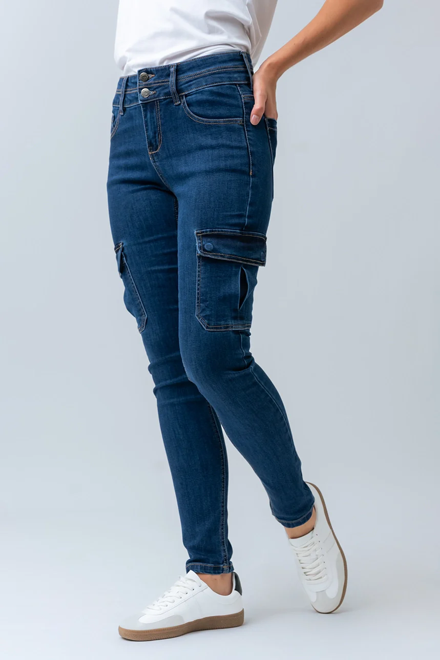 Le jeans étroit cargo | Modèle Sophia - Image 2