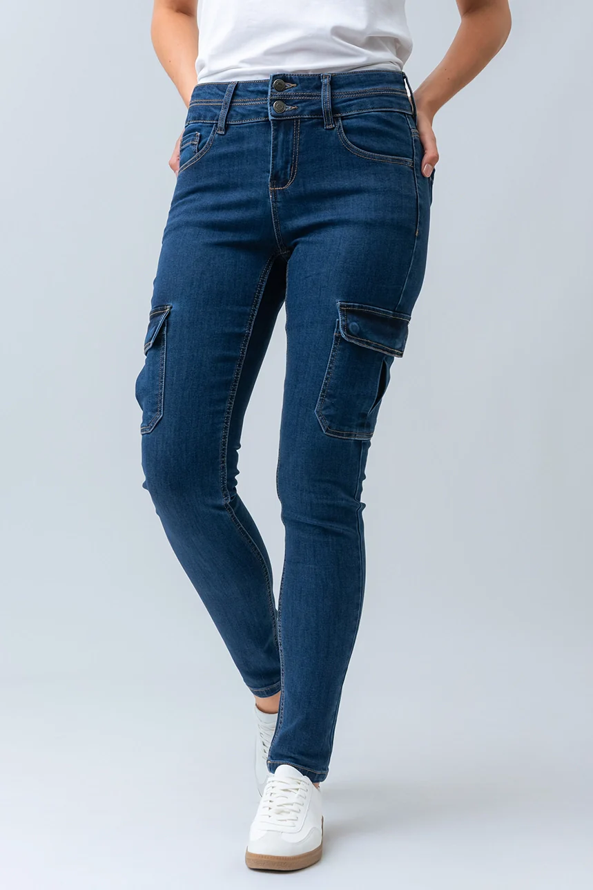 Le jeans étroit cargo | Modèle Sophia - Image 3