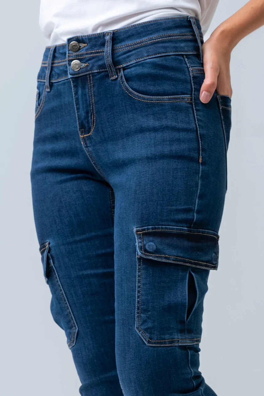 Le jeans étroit cargo | Modèle Sophia - Image 4