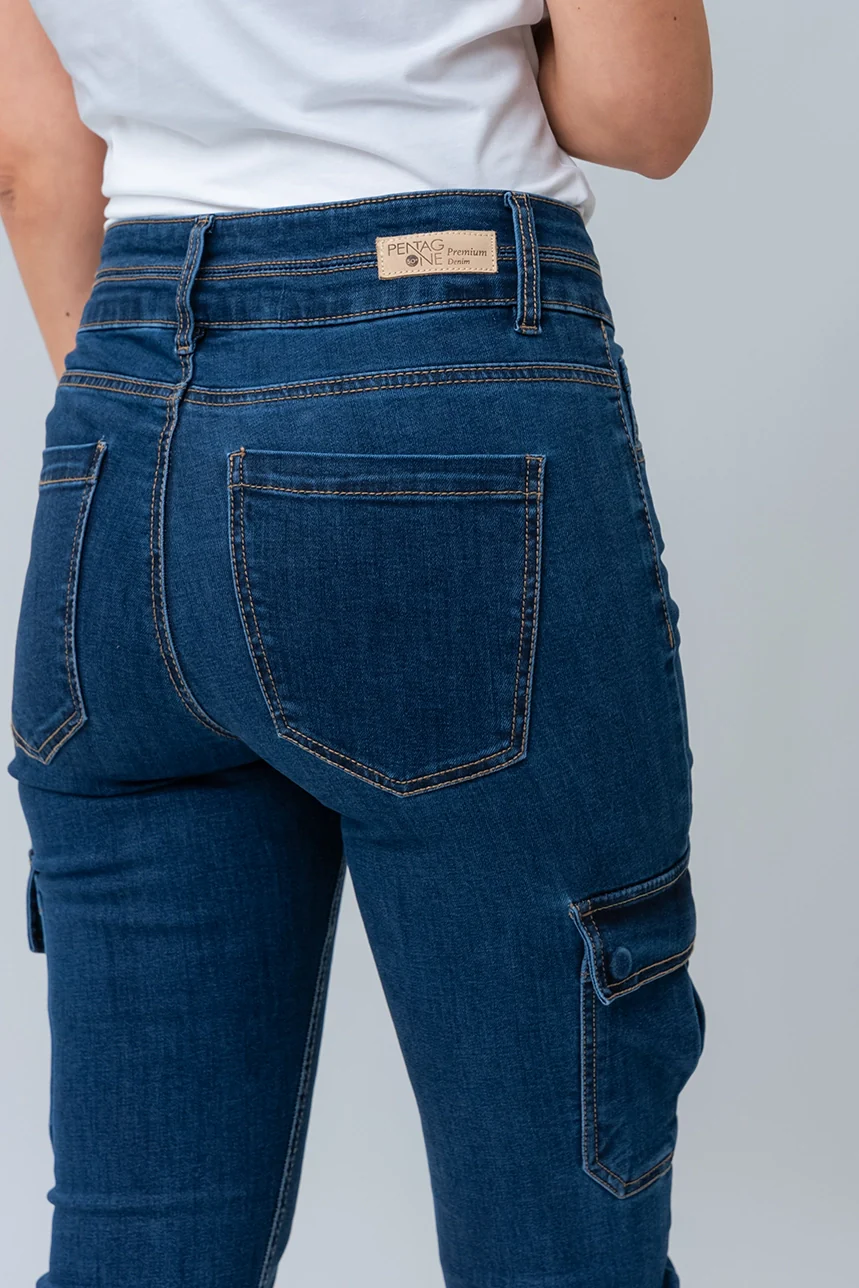 Le jeans étroit cargo | Modèle Sophia - Image 6