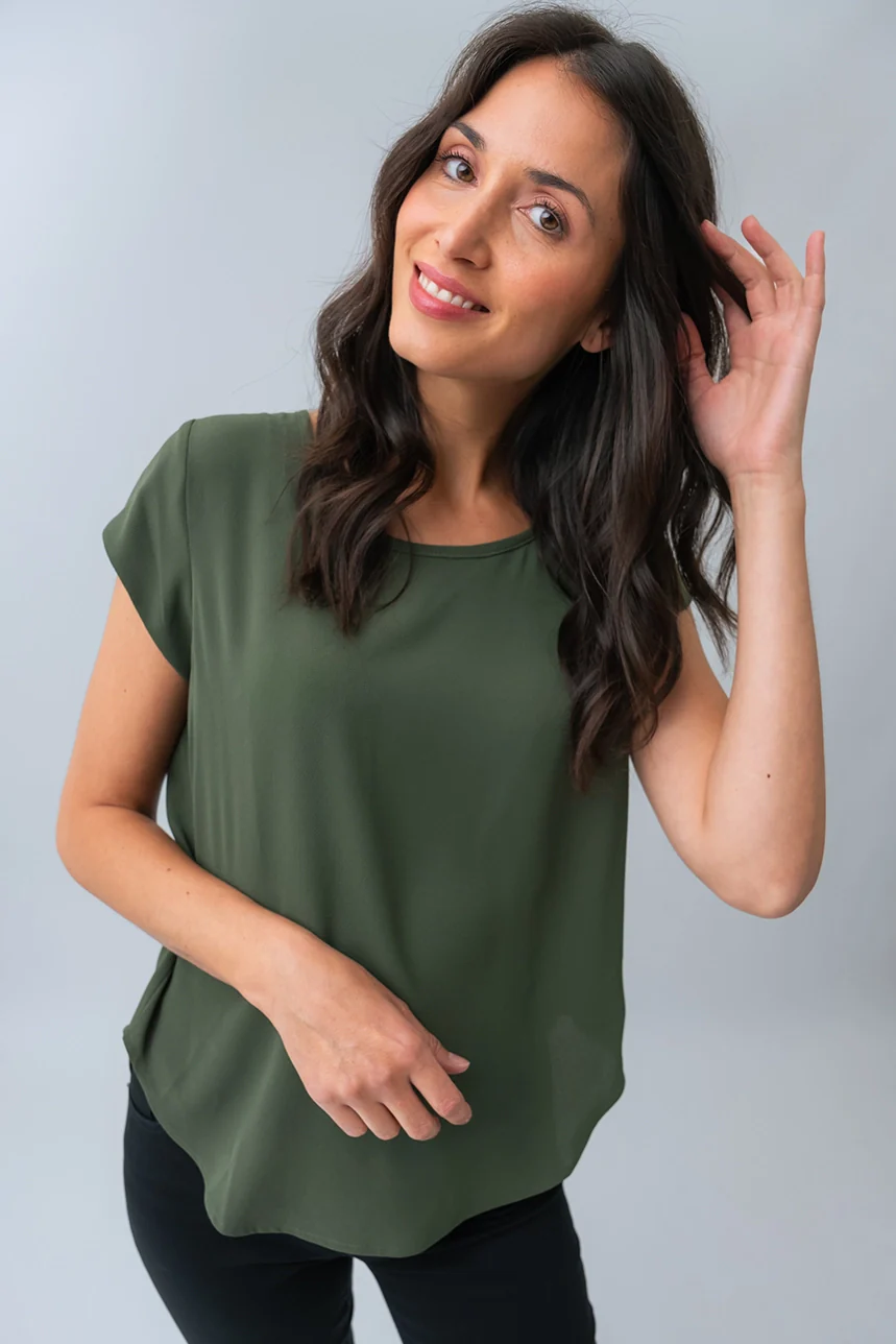 La blouse unie texturée