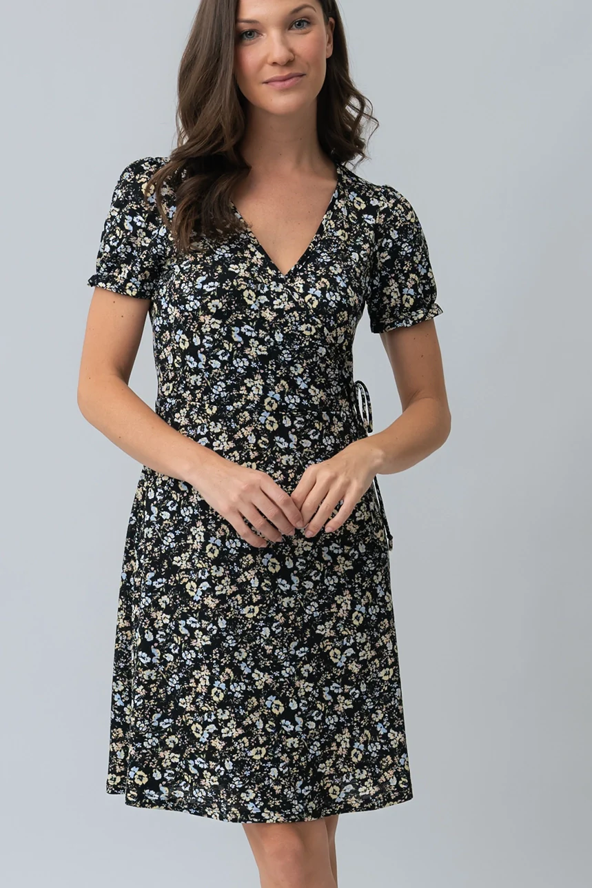 La robe portefeuille fleurie