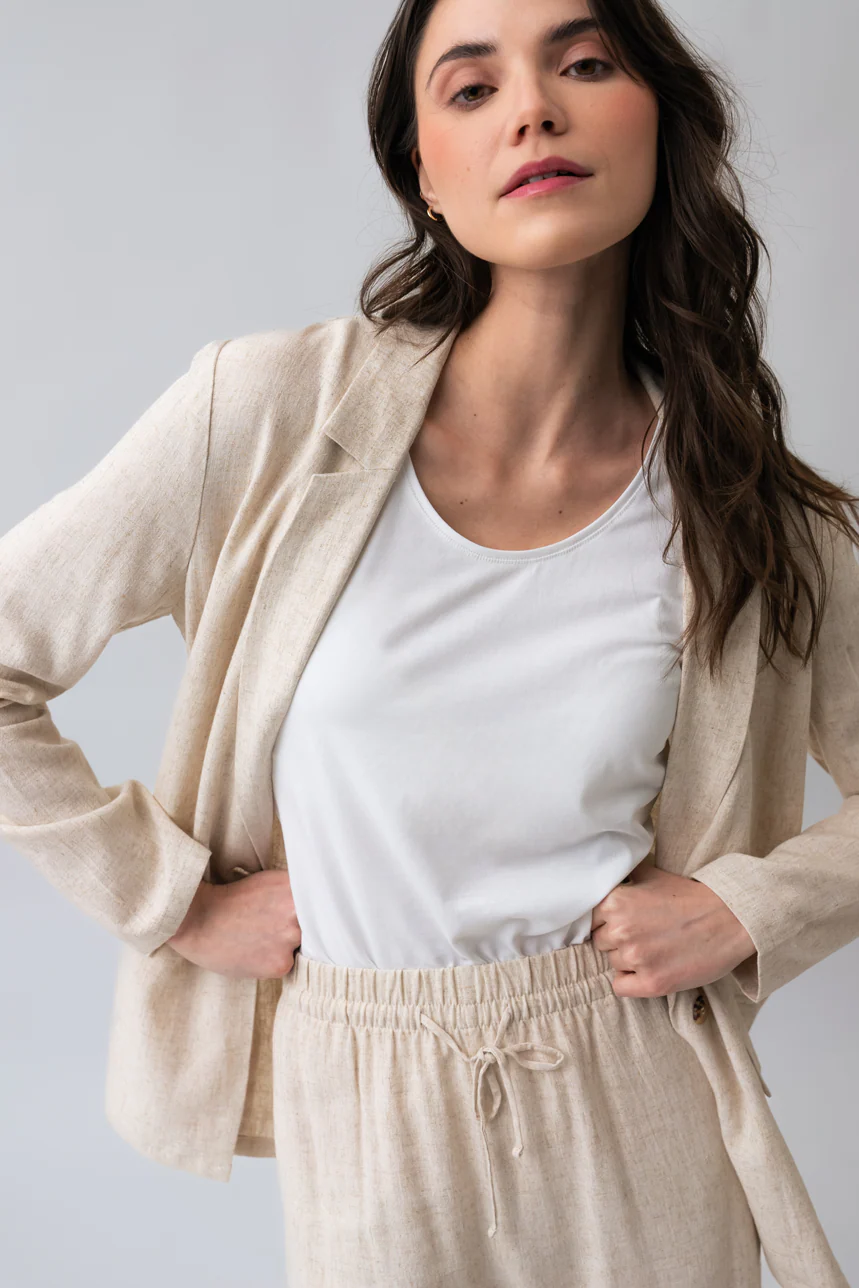 Le blazer ample en lin - Image 2