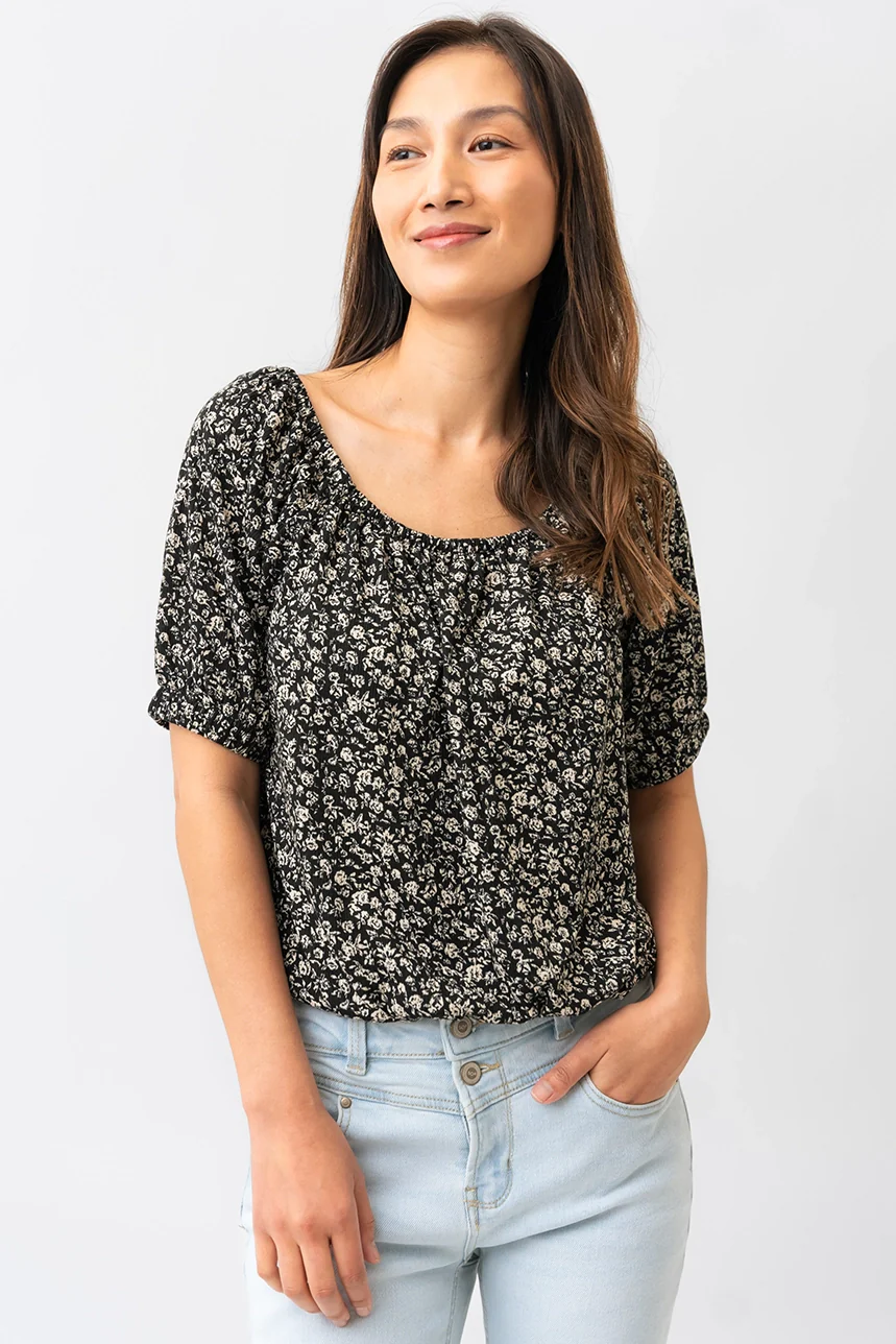 Le t-shirt floral manches bouffantes - Image 2
