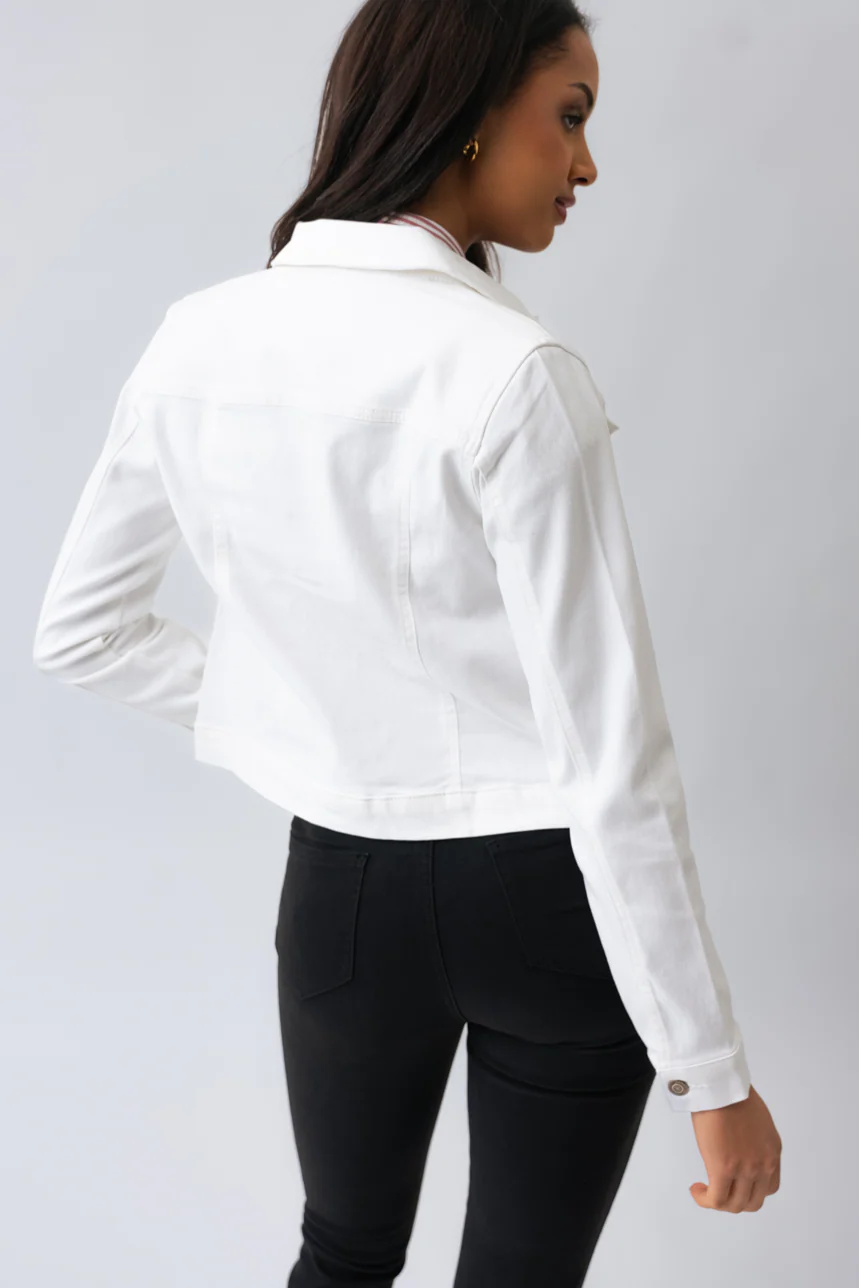 La veste de jeans extensible colorée - Image 10