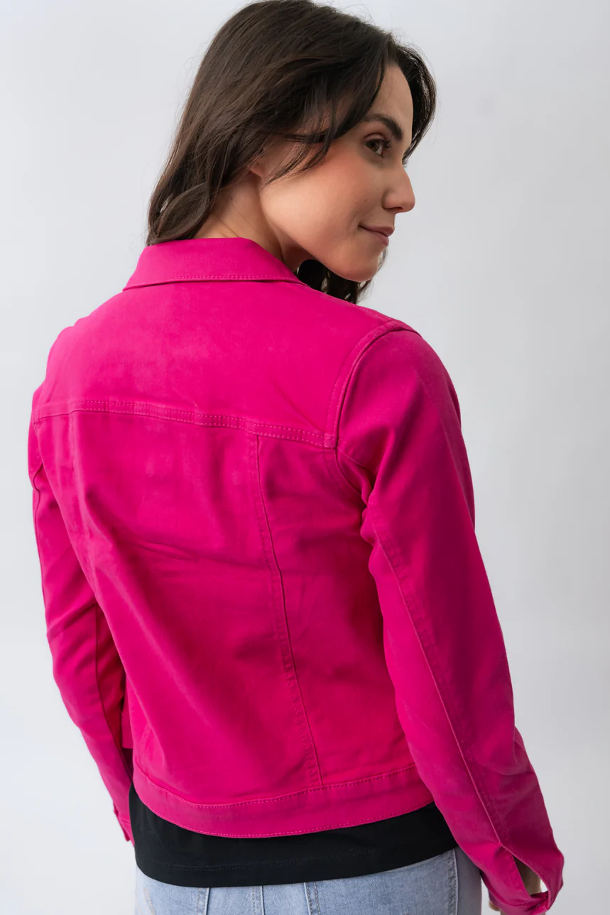 La veste de jeans extensible colorée - Image 3