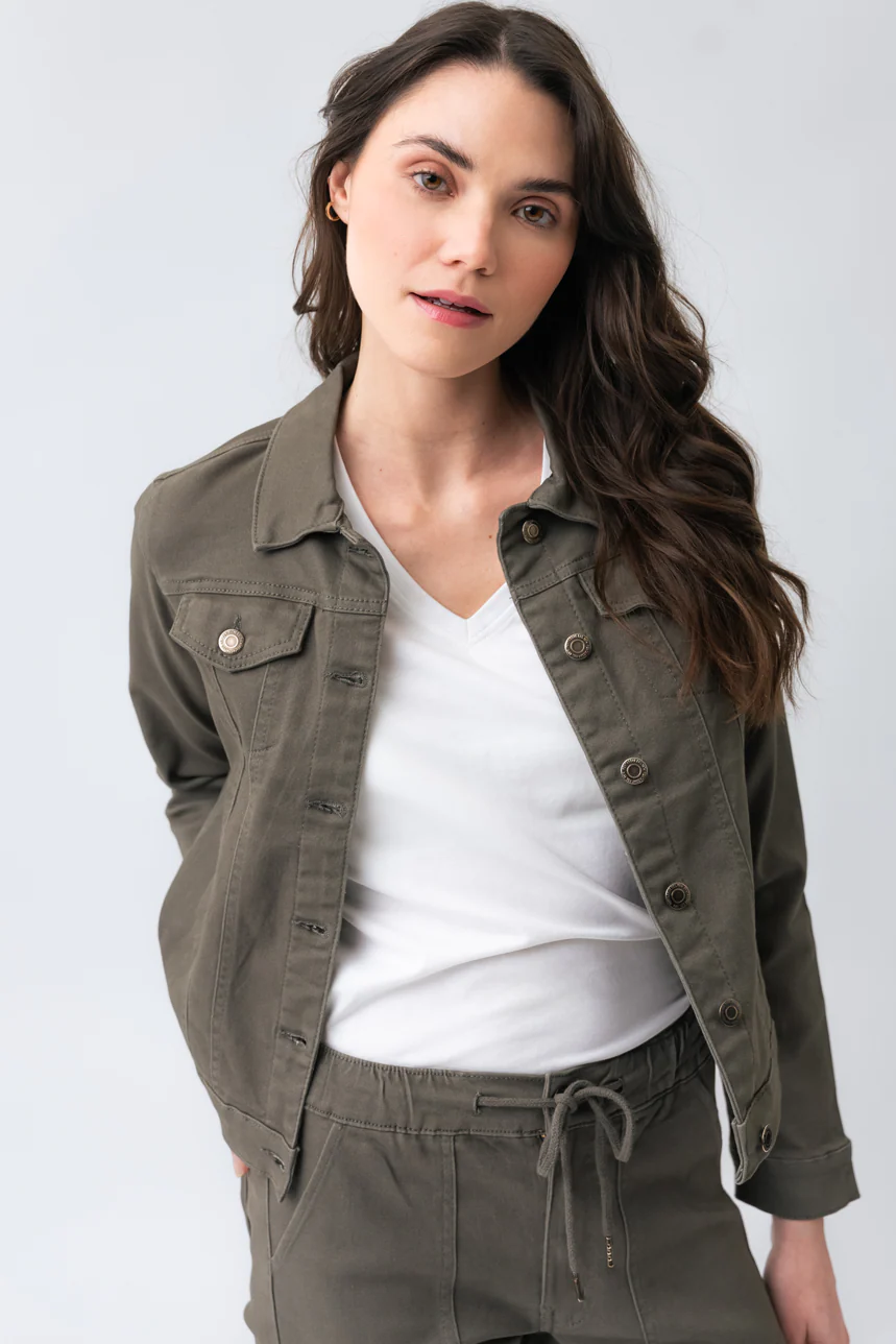 La veste de jeans extensible colorée - Image 4